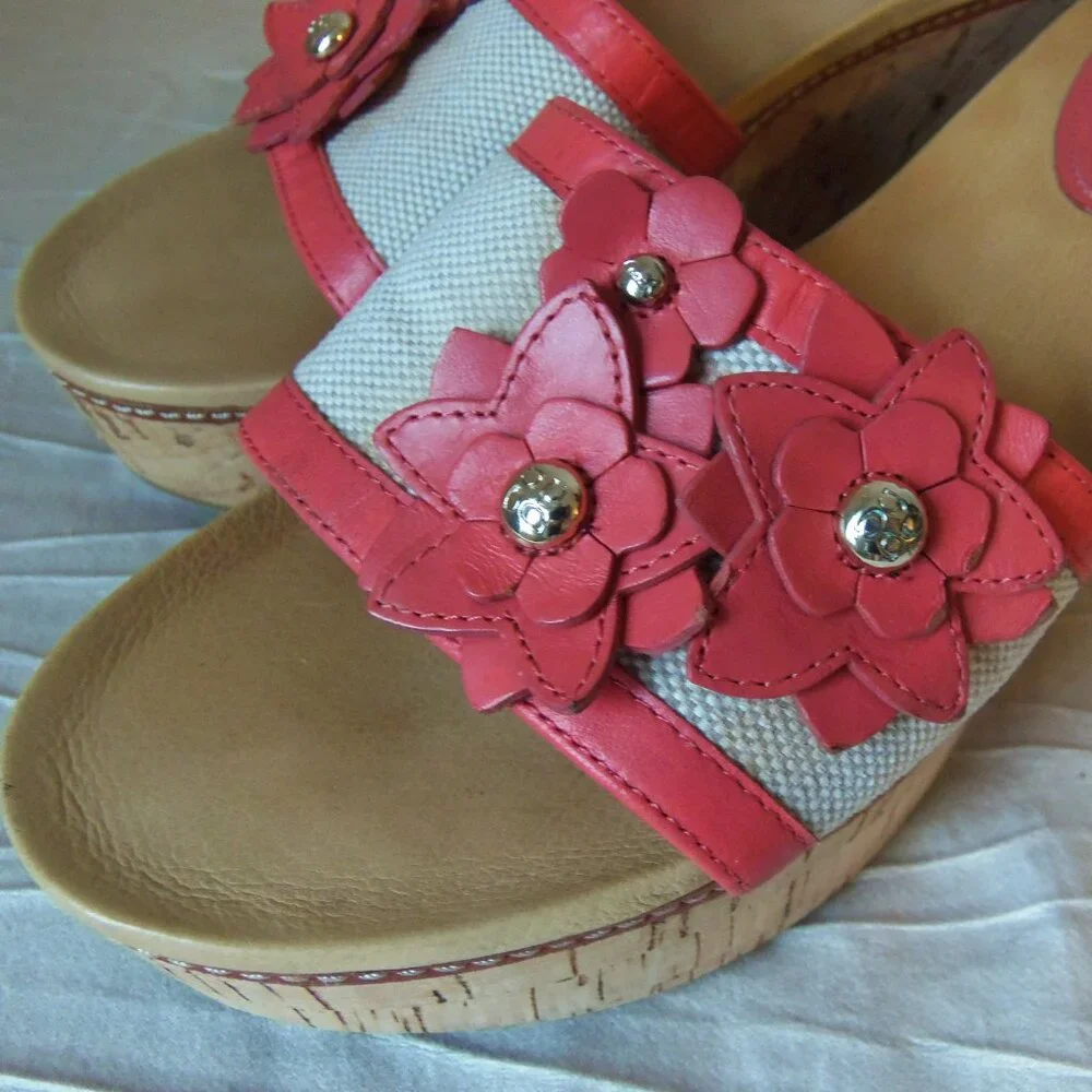 Coach Jesaca Platform Wedge Floral Slides Coras sz 10 - Picture 9 of 16